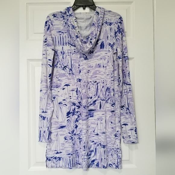 Lilly Pulitzer UPF 50 Ryile Cover Up Hoodied Dress - Picture 15 of 16